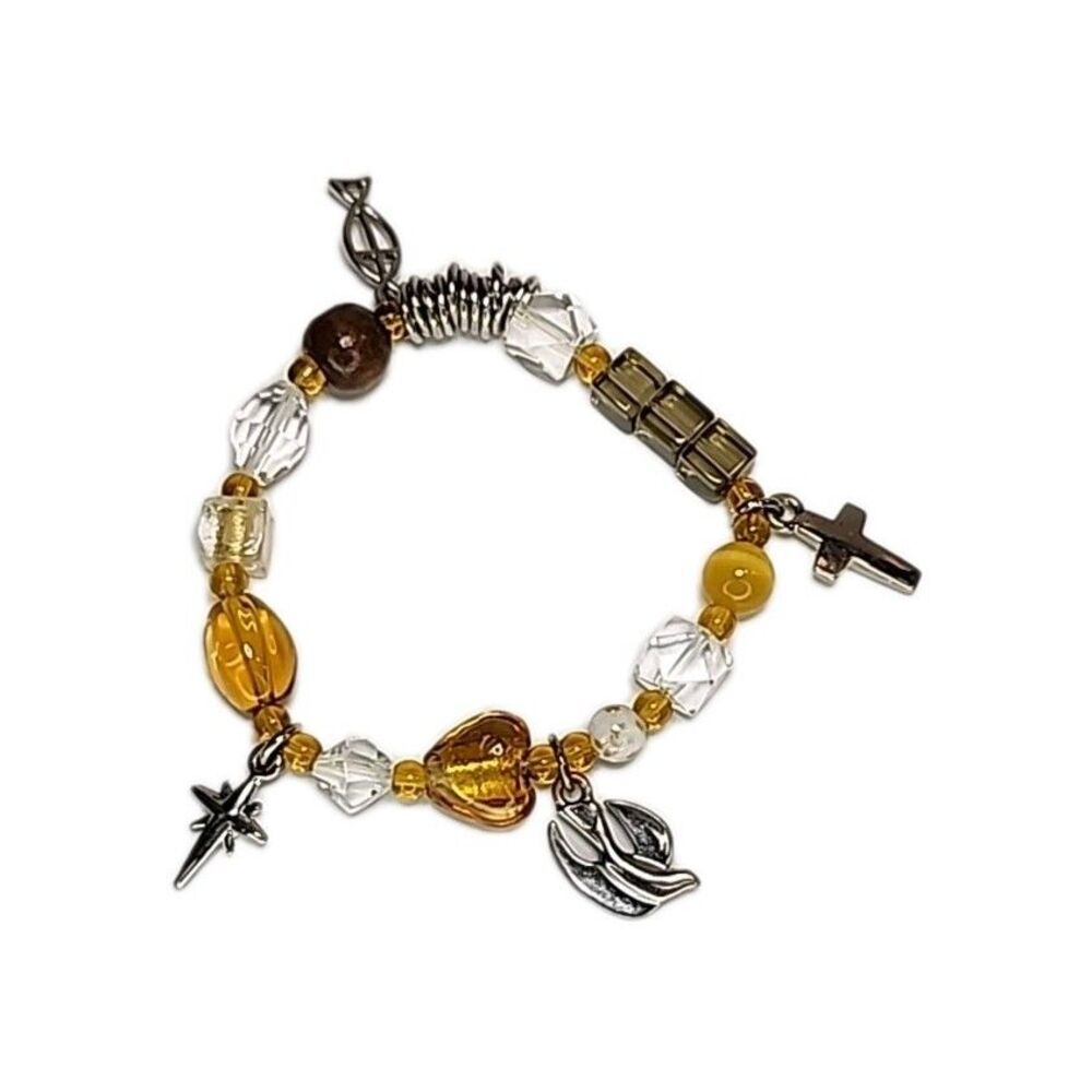 Roman Inc New Christs Story Beaded Bracelet Large Desertcart Religious